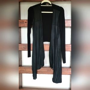 Rozae Nichols Leather Cardigan XS